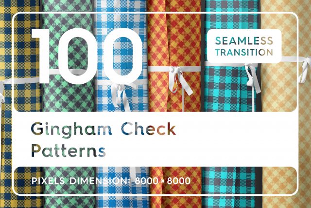100 Gingham Check Patterns CG Textures .c4d .max .obj .3ds .fbx .stl .blend 