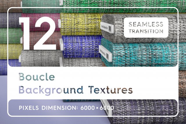 12 Boucle Background Textures CG Текстуры .c4d .max .obj .3ds .fbx .stl .blend 