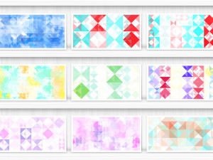 80 Color Triangles Geometry Background Textures CG Textures