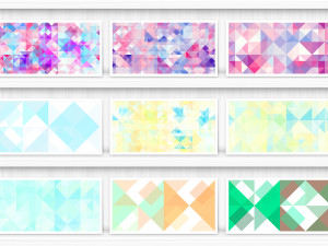 80 Color Triangles Geometry Background Textures CG Textures