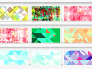 80 Color Triangles Geometry Background Textures CG Textures