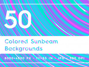 50 Colored Sunbeam Backgrounds CG Textures