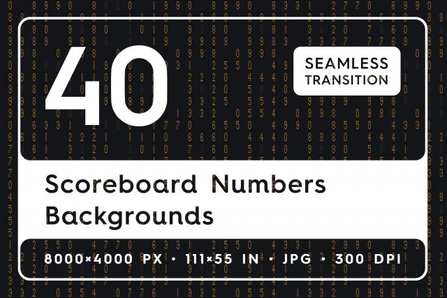 40 Scoreboard Numbers Backgrounds CG Textures .c4d .max .obj .3ds .fbx .stl .blend 