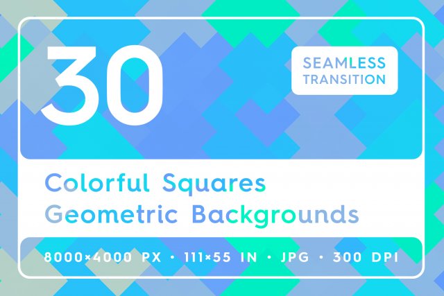 30 Colorful Squares Geometric Backgrounds CG Textures .c4d .max .obj .3ds .fbx .stl .blend 