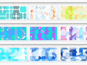 30 Colorful Squares Geometric Backgrounds CG Textures
