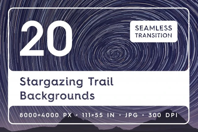 20 Stargazing Trail Backgrounds CG Textures .c4d .max .obj .3ds .fbx .stl .blend