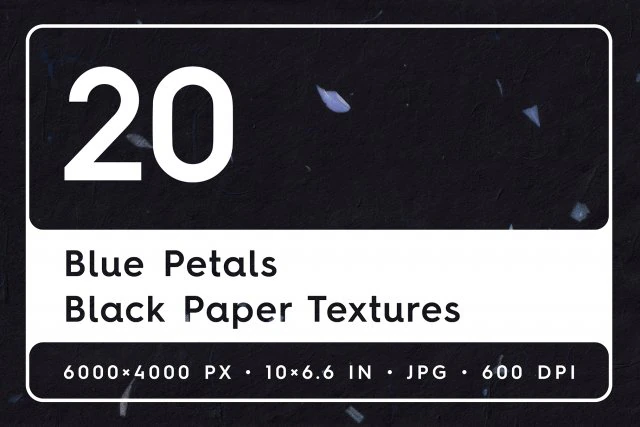 20 Blue Petals Black Paper Textures CG Textures .c4d .max .obj .3ds .fbx .stl .blend 