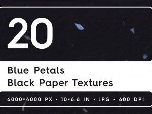 20 Blue Petals Black Paper Textures CG Textures