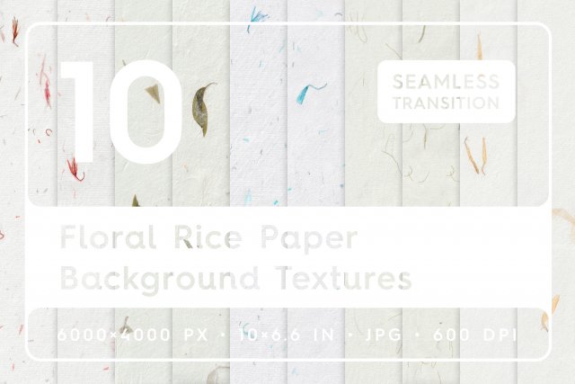 10 Floral Rice Paper Textures CG Textures .c4d .max .obj .3ds .fbx .stl .blend 