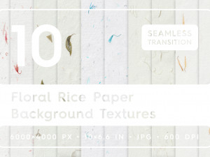 10 Floral Rice Paper Textures CG Textures
