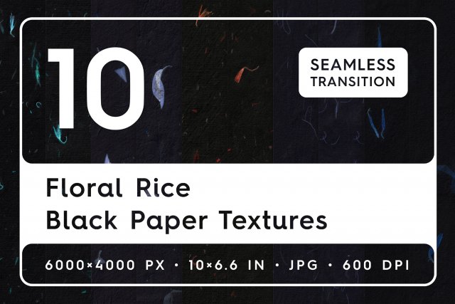 10 Floral Black Rice Paper Textures CG Dokuları .c4d .max .obj .3ds .fbx .stl .blend 