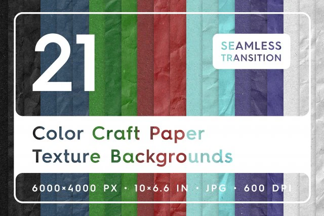 21 Color Craft Paper Texture Backgrounds CG Textures .c4d .max .obj .3ds .fbx .stl .blend