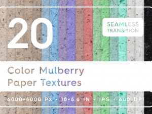20 Color Mulberry Paper Texture Backgrounds CG Textures