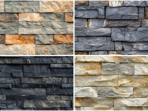 30 Artesia Stone Cladding Texture Backgrounds Seamless Tiling CG Textures