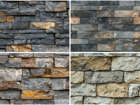 30 Artesia Stone Cladding Texture Backgrounds Seamless Tiling CG Textures