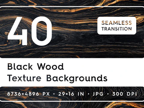 40 zwarte houtstructuurachtergronden CG Texturen