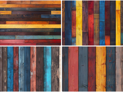 20 Multi Colored Planks Texture Backgrounds CG Textures