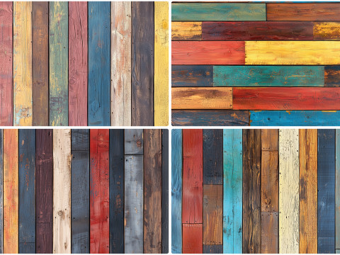 20 Multi Colored Planks Texture Backgrounds CG Textures