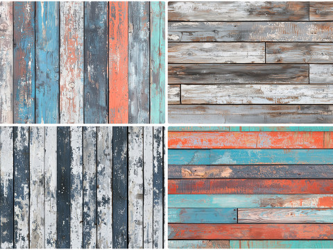 30 Weathered Painted Wood Texture Backgrounds CG Dokuları