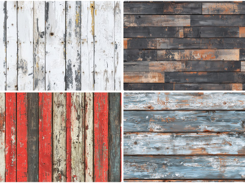 30 Weathered Painted Wood Texture Backgrounds CG Dokuları