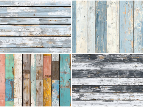 30 Weathered Painted Wood Texture Backgrounds CG Dokuları