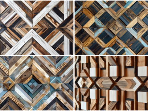 20 Wood Mosaic Art Texture Backgrounds Texturas CG