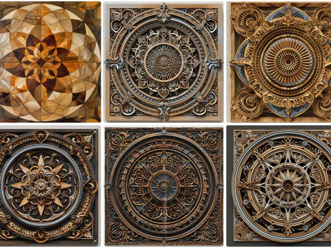 30 Wood Mandala Texture Backgrounds CG Textures