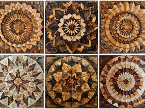 30 Wood Mandala Texture Backgrounds CG Textures