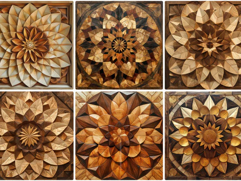 30 Wood Mandala Texture Backgrounds CG Textures
