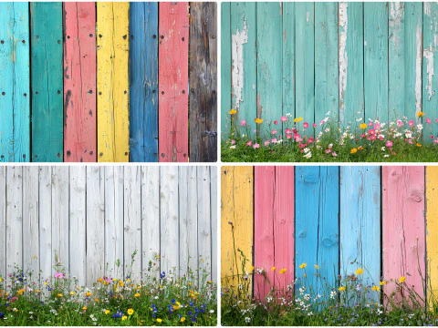 40 Wood Fence Texture Backgrounds CG Textures
