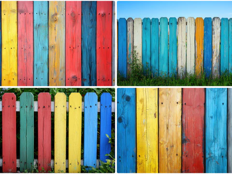 40 Wood Fence Texture Backgrounds CG Textures