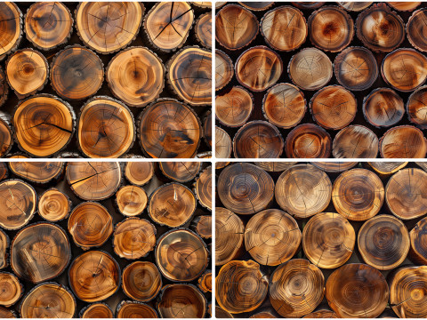 20 Tree Slices Texture Backgrounds CG 纹理