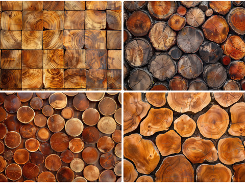 20 Tree Slices Texture Backgrounds CG 纹理