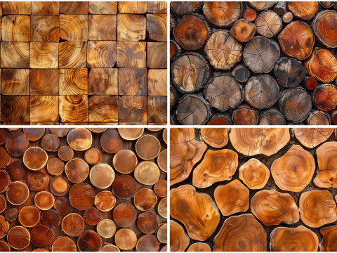 20 Tree Slices Texture Backgrounds CG Textures