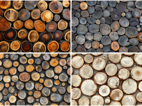20 Tree Slices Texture Backgrounds CG Textures