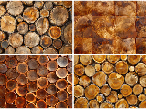 20 Tree Slices Texture Backgrounds CG 纹理