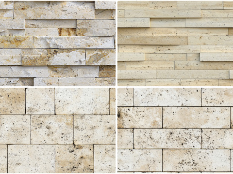 20 Travertine Cladding Texture Backgrounds CG टेक्स्चर्स
