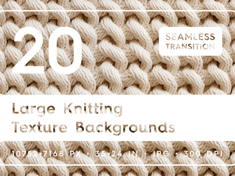 20 Large Knitting Texture Backgrounds CG 텍스쳐