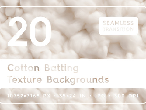 20 Cotton Batting Texture Backgrounds CG Textures