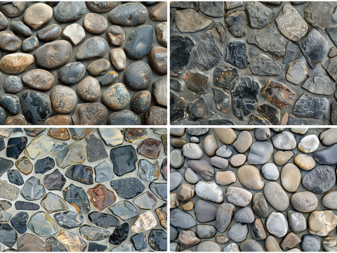 30 Stone Floor Texture Backgrounds CG 纹理