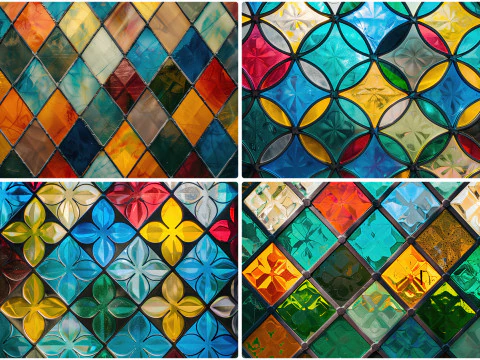 20 Stained Glass Texture Backgrounds CG Textures
