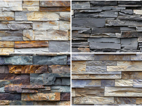 30 fundos de textura de revestimento de pedra empilhada Texturas CG