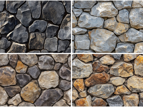 30 Rubble Stone Texture Backgrounds CG Текстури