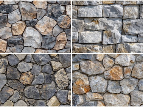 30 Rubble Stone Texture Backgrounds CG Текстури