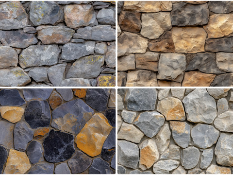30 Rubble Stone Texture Backgrounds CG Текстури