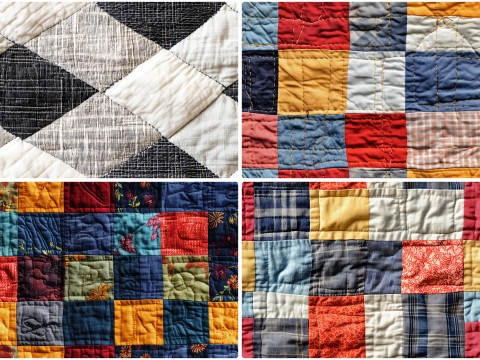 30 Quilting Texture Backgrounds CG テクスチャ