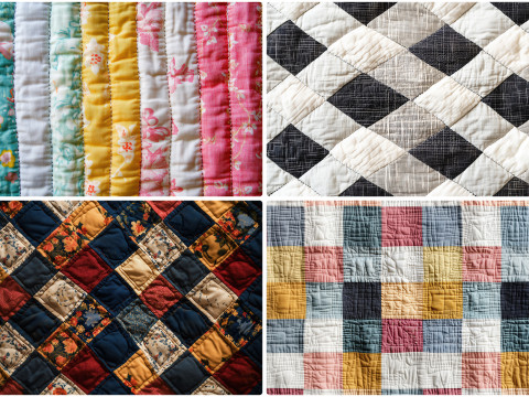30 Quilting Texture Backgrounds CG テクスチャ