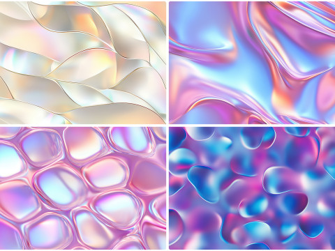 30 Pearlescent Background Textures CG テクスチャ