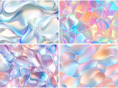 30 Pearlescent Background Textures CG テクスチャ