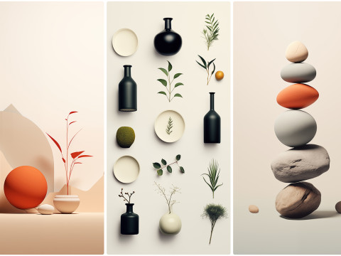 90 Minimalism Art Poster Illustration Backgrounds CG テクスチャ